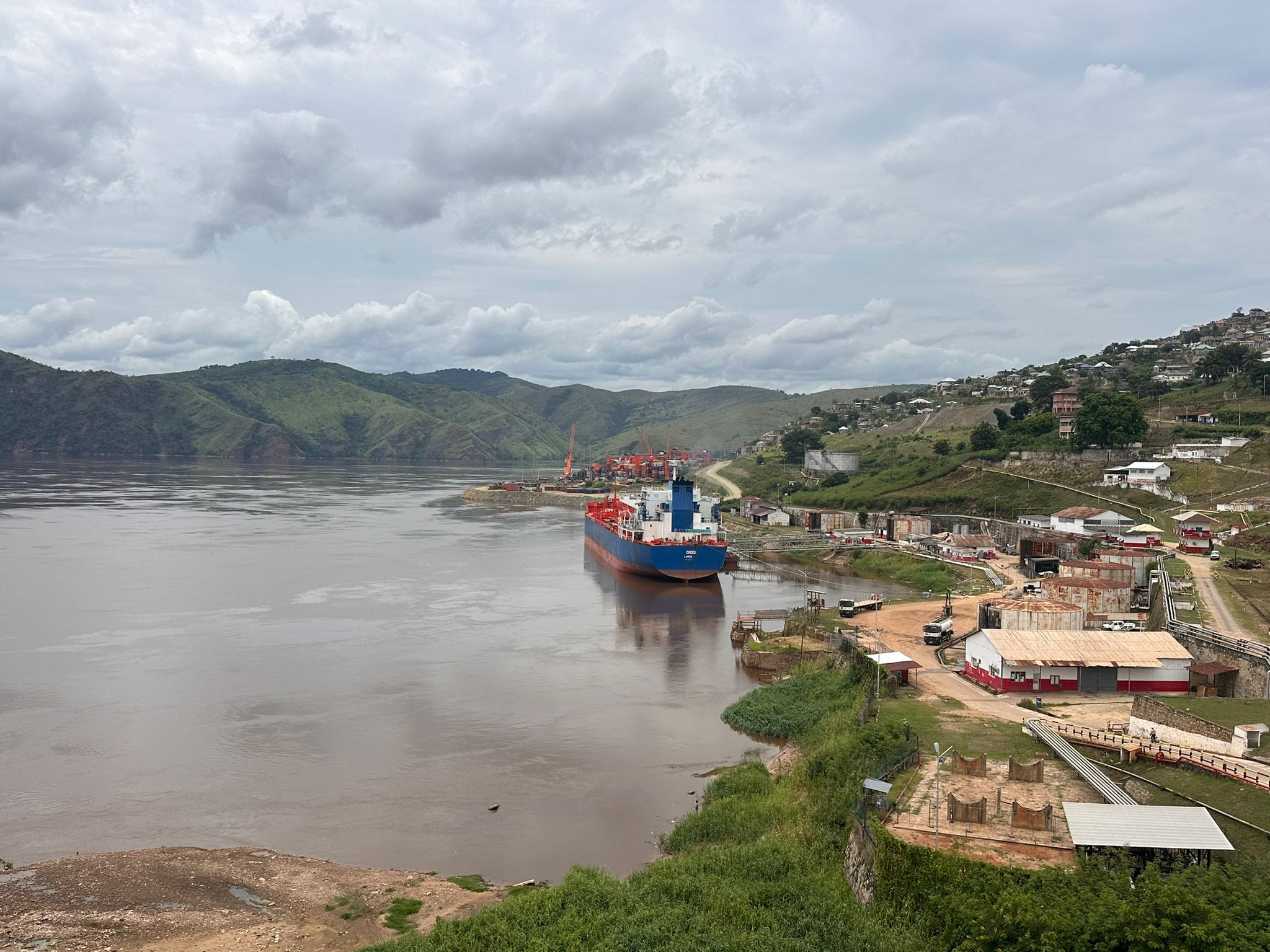 Tanker on an African river